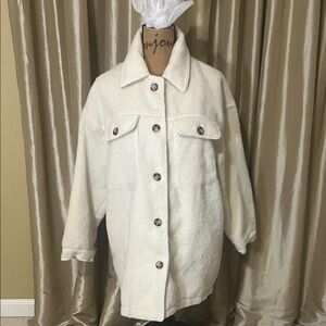 Universal Thread Women's Off-White Teddy Jacket